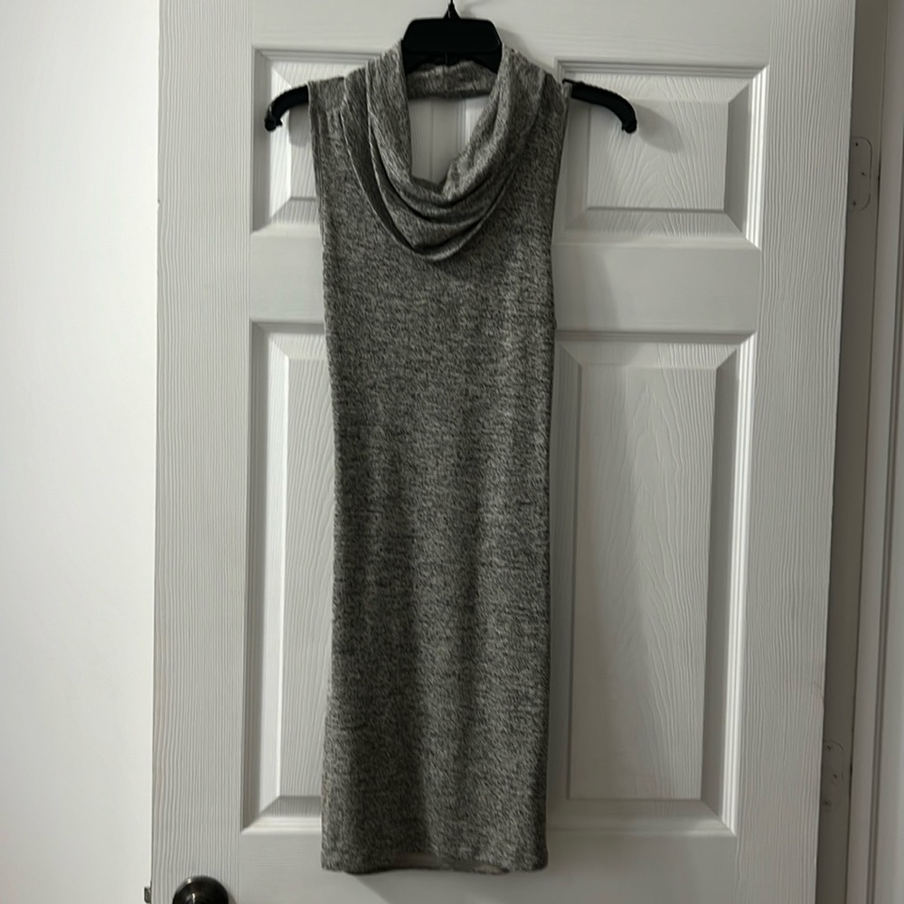 Gray sweater bodycon dress